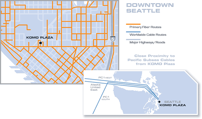 KOMO Plaza downtown route map